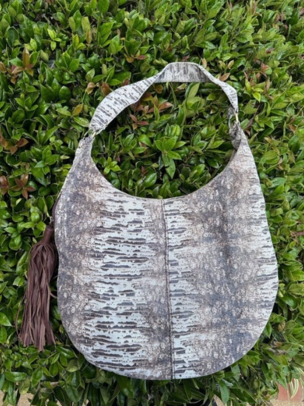 Hobo Gardner Hobo Shoulder Bag Lizard Leather Retired Rare